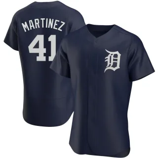 Men's Authentic Navy Victor Martinez Detroit Tigers Alternate Jersey