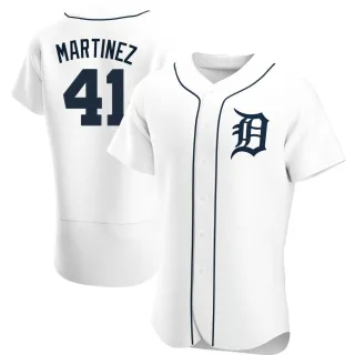 Men's Authentic White Victor Martinez Detroit Tigers Home Jersey
