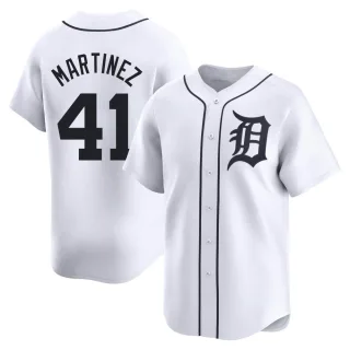 Men's Limited White Victor Martinez Detroit Tigers Home Jersey