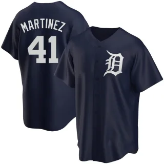 Men's Replica Navy Victor Martinez Detroit Tigers Alternate Jersey