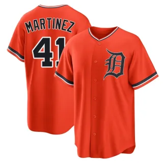Men's Replica Orange Victor Martinez Detroit Tigers Alternate Jersey