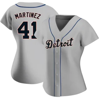 Women's Replica Gray Victor Martinez Detroit Tigers Road Jersey