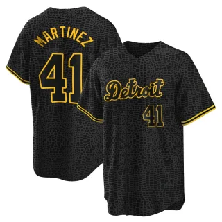 Youth Replica Black Victor Martinez Detroit Tigers Snake Skin City Jersey