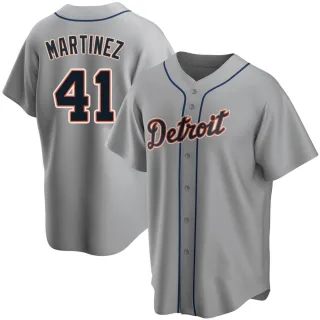 Youth Replica Gray Victor Martinez Detroit Tigers Road Jersey